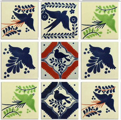 Bird designs Talavera tile collection