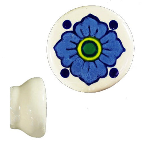 Hand Painted Ceramic Knob - Dondiego De DIa II