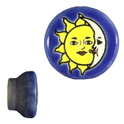 Raised Relief Ceramic Knob- Sol Y Luna