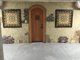 Mexican tile wall mural
