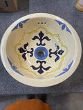 CLEARANCE - TRADITIONAL MEXICAN SINK-FLOR DE LIZ SMALL ROUND