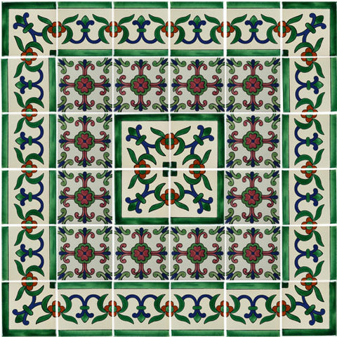 Decorative Mexican tile mural