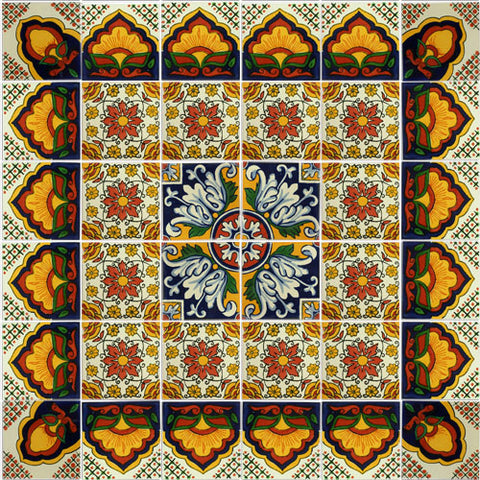 Decorative Mexican tile mural