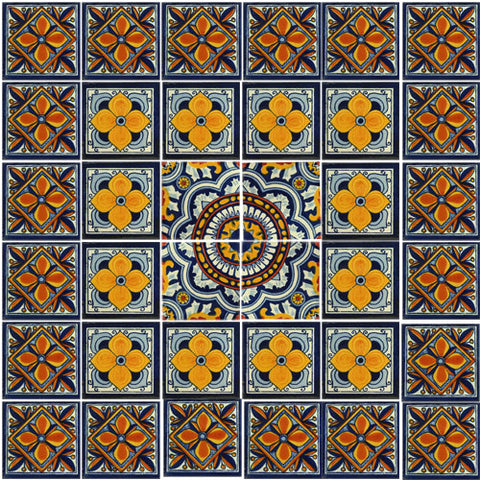 Decorative Mexican tile mural