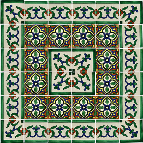 Decorative Mexican Tile Mural