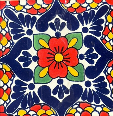 TRADITIONAL MEXICAN TILE - LLUVIA ROJA