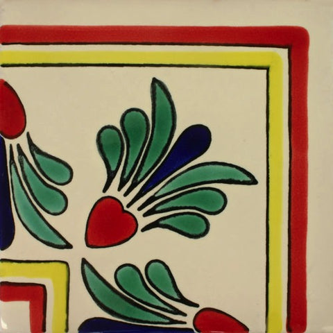 Ceramic Mexican tile hearts