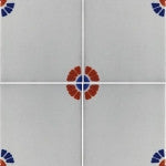 4 tile array Spanish tile