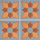 Mission style hand painted tile
