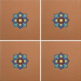 terra cotta raised relief tile pattern