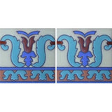 Mexican raised relief tile border