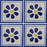 4-tile array floral tile