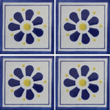 4-tile array floral tile