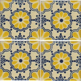 4 tile array Mexican tile