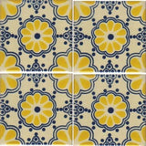 4 tile array Mexican tile