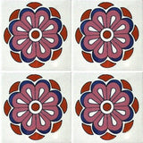 4 tile array Mexican tile