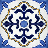 four tile array decorative Mexican tile