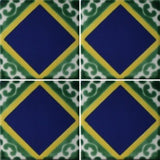 Four tile array Mexican decorative tile - Diamond