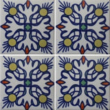 4 tile array patterned Mexican tile