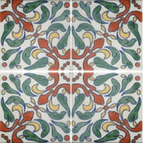 4-tile array decorative Mexican ceramic tile