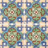 4 tile array ceramic Mexican tile