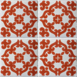 4 tile array Barrocco Terra Cotta decorative Mexican tile