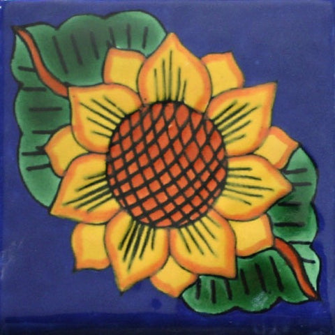 Ceramic Sunflower Mexican Tile