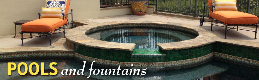 mexican tile for pools, hot tubs and fountains